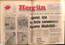 Hergün Gazetesi 26 Haziran 1978 - MHPDevlet İçte Ve Dışta Savunmasız Duruma Düşürüldü GZ103724 - 1