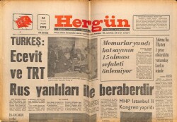 Hergün Gazetesi 26 Kasım 1978 - Türkeş,Ecevit Ve TRT Rus Yanlıları İle Beraberdir GZ66438 - 1