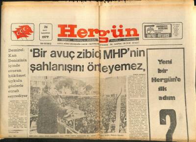Hergün Gazetesi 26 Mart 1979 - Bir Avuç Zibidi MHPnin Şahlanışını Önleyemez GZ104050 - 1