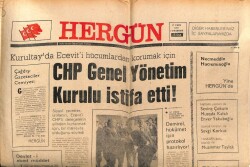 Hergün Gazetesi 27 Ekim 1979 - CHP Genel Yönetim Kurulu İstifa Etti GZ103646 - 1