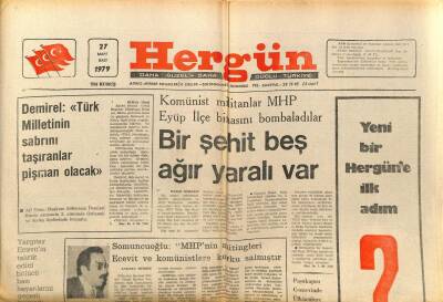 Hergün Gazetesi 27 Mart 1979 - Sadi Somuncuoğlu Demeç Verdi GZ104051 - 1