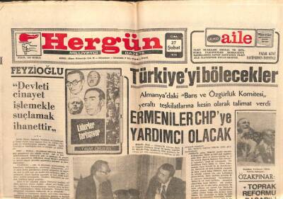 Hergün Gazetesi 27 Şubat 1976 - Türkiyeyi Bölecekler GZ103658 - 2