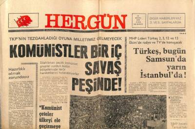 Hergün Gazetesi 28 Eylül 1979 - Komünistler Bir İç Savaş Peşinde ! GZ69019 - 2