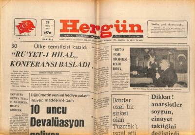 Hergün Gazetesi 28 Kasım 1978 - 10uncu Develüasyon Geliyor GZ66437 - 2