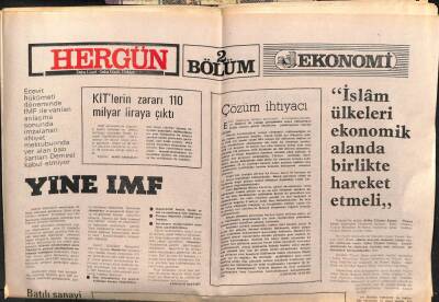 Hergün Gazetesi 28 Kasım 1979 - Yine IMF GZ103651 - 2