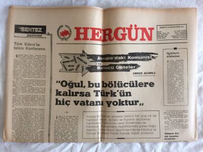 Hergün Gazetesi 28 Mart 1980 - Türkmenle Kürt Aynı Kaynaktan Gelmektedir GZ73277 - 1