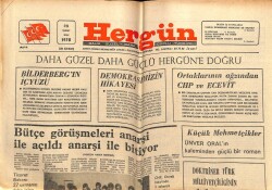 Hergün Gazetesi 28 Şubat 1978 - Bütçe Görüşmeleri Anarşi İle Açıldı Anarşi İle Bitiyor GZ72444 - 1