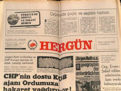 Hergün Gazetesi 28 Şubat 1980 - Rus Uçakları Atgan Köylerini Bombaladı GZ72311 - 1