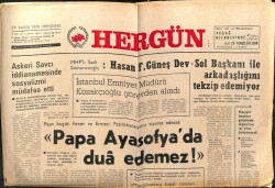 Hergün Gazetesi 29 Kasım 1979 - Papa Ayasofyada Dua Edemez GZ103649 - 2