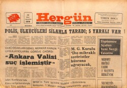 Hergün Gazetesi 29 Nisan 1978 - Polis Ülkücüleri Silahla Taradı 5 Yaralı Var GZ103593 - 1