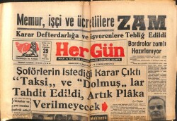 Hergün Gazetesi 29 Ocak 1966 - Memur, İşçi Ve Ücretlilere Zam GZ103731 - 1