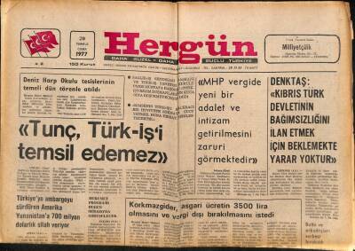 Hergün Gazetesi 29 Temmuz 1977 - Solcular Atatürk Öğrenci Lisesini Ateşe Verdiler GZ90220 - 1