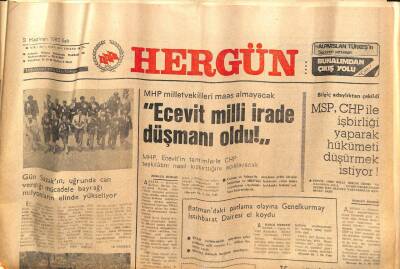 Hergün Gazetesi 3 Haziran 1980 - Batmandaki Patlama Olayına Genelkurmay İstihbarat Dairesi El Koydu GZ82307 - 1