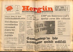 Hergün Gazetesi 3 Kasım 1978 - Aşırı Sol Ve CHP Aynı Günde Birleşti GZ66333 - 1