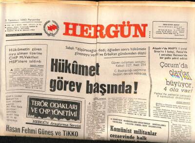 Hergün Gazetesi 3 Temmuz 1980 - İran Pazarını da Elden Kaçırıyoruz GZ72448 - 2