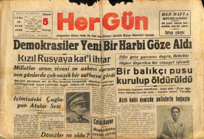 Hergün Gazetesi 30 Nisan 1948 - Merkez Bankasının Altın Stokları Çok Azaldı GZ93381 - 1