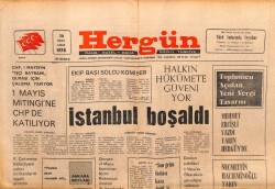 Hergün Gazetesi 30 Nisan 1978 - 1 Mayıs Mitingine CHPde Katılıyor GZ103594 - 1