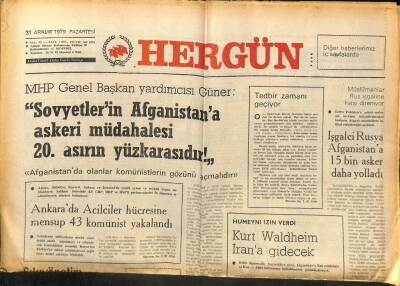 Hergün Gazetesi 31 Aralık 1979 - Rusya Afganistana 15 Bin Asker Daha Yolladı GZ104128 - 1