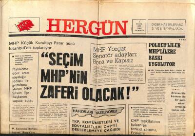 Hergün Gazetesi 4 Eylül 1979 - Seçim MHPnin Zaferi Olacaktır GZ66449 - 1