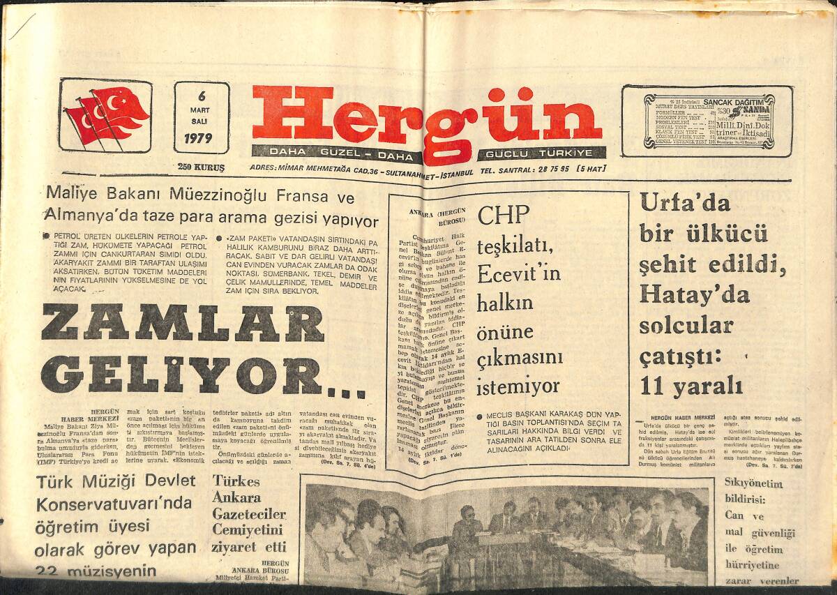 Hergün Gazetesi 6 Mart 1979 - Denizcilik Bankası Dış Ülkelere İhraç Mallarımızı Tanıtmak İçin Yüzer Bir Sergi Hazırladı GZ151809 - 1