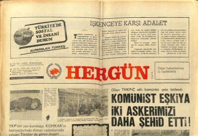 Hergün Gazetesi 6 Mart 1980 - Komünistler İki Askerimizi Şehit Etti GZ104026 - 1