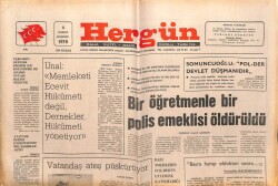 Hergün Gazetesi 6 Temmuz 1978 - Bir Öğretmen Ve Polis Emeklisi Öldürüldü GZ103748 - 2