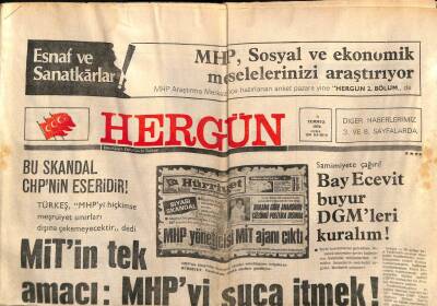 Hergün Gazetesi 6 Temmuz 1979 - Yakıt Ve Maden Yok , Harp Sanayii Durdu! GZ81526 - 1