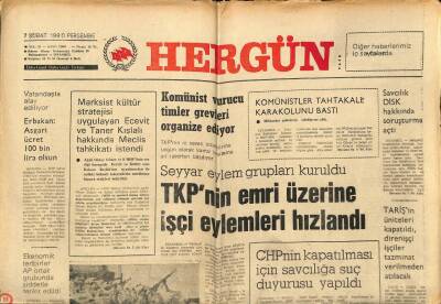 Hergün Gazetesi 7 Şubat 1980 - CHPnin Kapatılması İçin Savcılığa Suç Duyurusu Yapıldı GZ87263 - 1