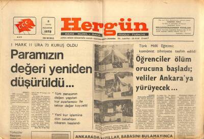 Hergün Gazetesi 8 Mayıs 1978 - Paramızın Değeri Yeniden Düşürüldü GZ89812 - 1