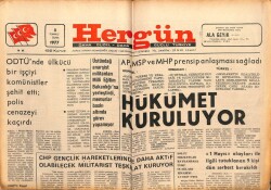 Hergün Gazetesi 8 Temmuz 1977 - AP,MSP Ve MHP Prensip Anlaşması Sağladı GZ103753 - 1
