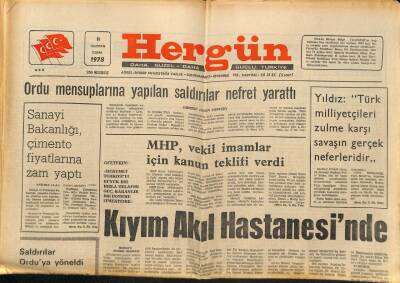 Hergün Gazetesi 9 Haziran 1978 - Bulgaristanda Türk Aileleri Toplama Kamplarına Gönderiliyor GZ88602 - 1