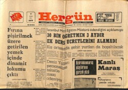 Hergün Gazetesi 9 Ocak 1979 - Yemek İçinde Dinamit Lokumu Çıktı GZ66454 - 2