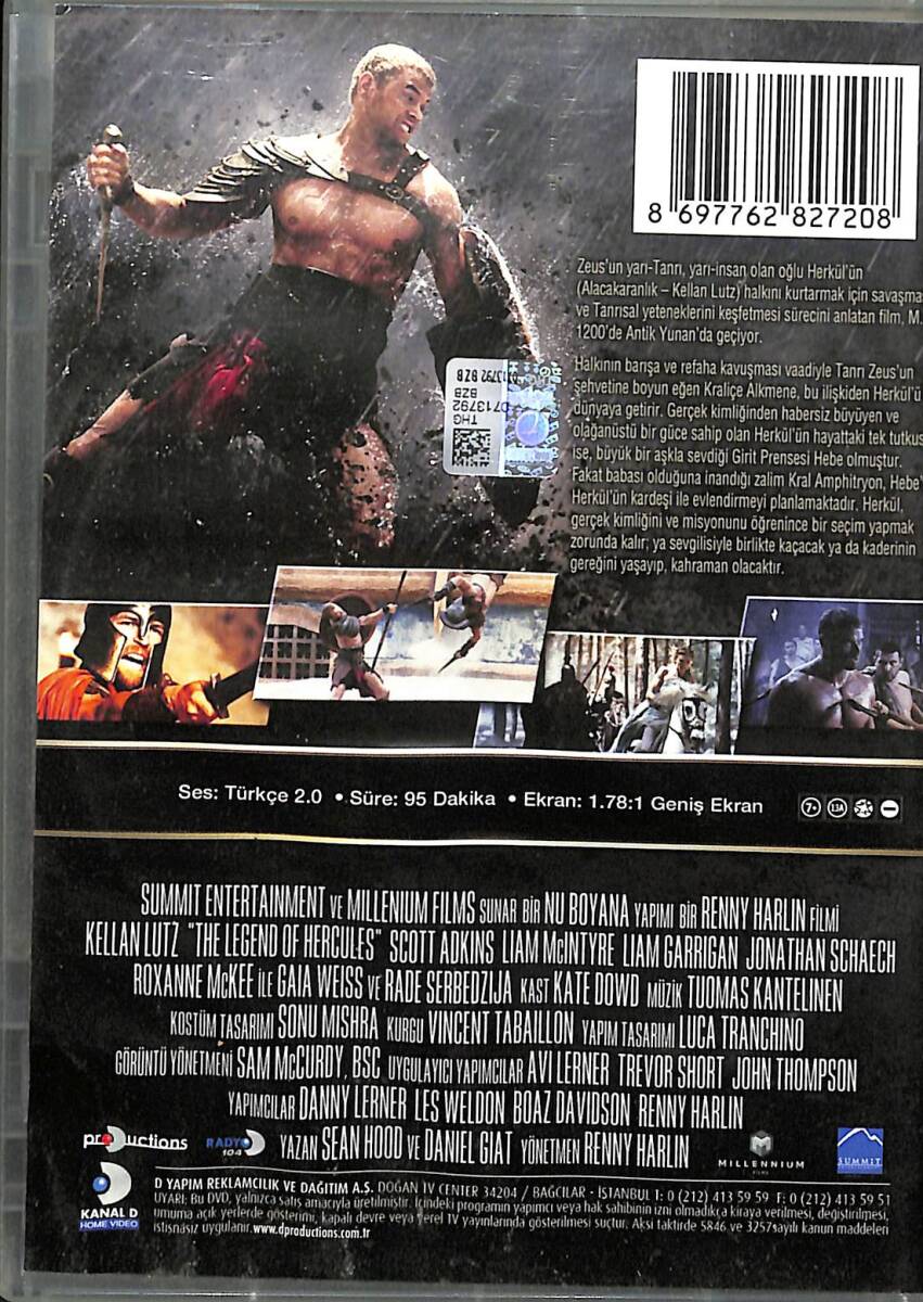 Herkül: Efsane Başlıyor (The Legend of Hercules) – Orijinal DVD (İkinci El) * Kellan Lutz, Scott Adkins, Liam McIntyre - 2014 * DVD2932 - 2