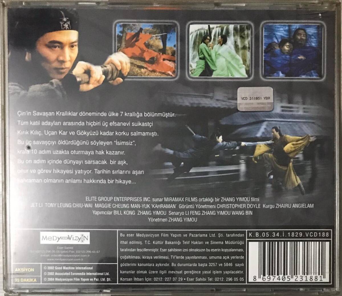 Hero -Kahraman VCD Film VCD5906 - 2