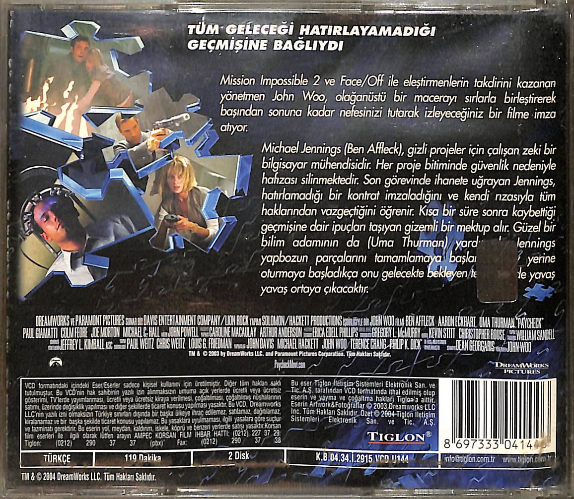 Hesaplaşma – Paycheck (2003) Orijinal VCD Film VCD28847 - 2