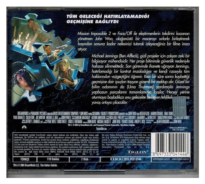 Hesaplaşma - Paycheck VCD Film VCD97 - 2