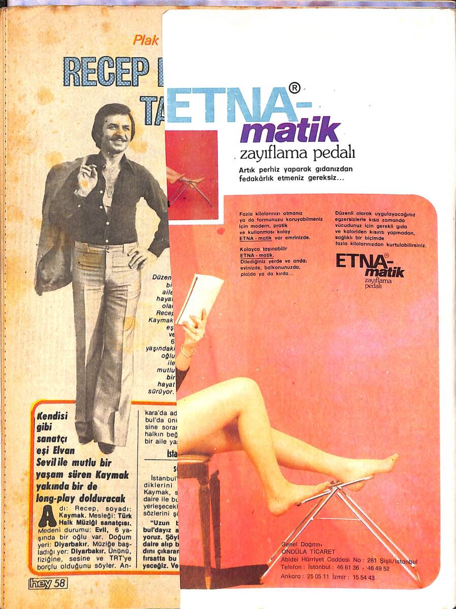 Hey Dergisi 29 Ağustos 1977 Sayı: 42 - Ajda Pekkan Taburcu Oldu - Türkan Şoray Hızlandı - Cüneyt Arkın Korsanlara Karşı - Kamuran Akkor Balayında NDR96198 - 2