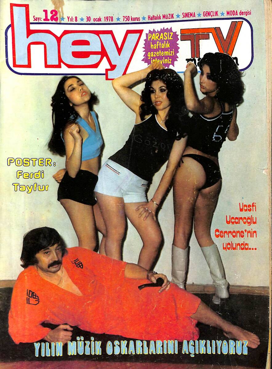 Hey Dergisi 30 Ocak 1978 Sayı : 12 - Ajda Pekkan '' Est Tele Flash ''da Çıkan Yazı İle İlgili Bir Basın Toplantısı Yaptı NDR89153 - 1