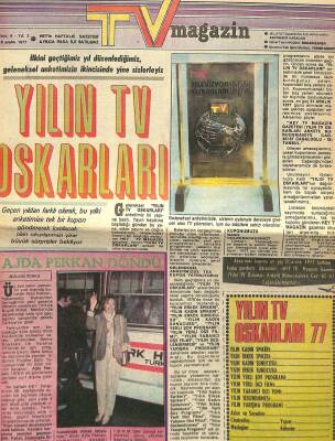 Hey Tv Magazin 19 Aralık 1977 - Ajda Pekkan, Orhan Arıca, Müjdat Gezen, Rüştü Asyalı, Meryem Eğin, Seher Şeniz NDR84766 - 1