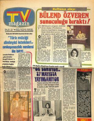 Hey Tv Magazin 23 Mayıs 1977 - Bülend Özveren, Angie Dickinson, Earl Holliman, Sami Ayanoğlu, Aysel Mutlu NDR84759 - 1