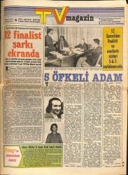 Hey TV Magazin Dergisi 12 Aralık 1977 Sayı 5 - Melike Demirağ, Eurovision Finalistleri, Kate Jackson NDR81936 - Gökçekoleksiyon