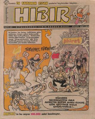 Hıbır Dergisi Sayı 63 Kıtalararası Sinir Bozucu Dergi 12 Temmuz 1990 NDR20957 - 1