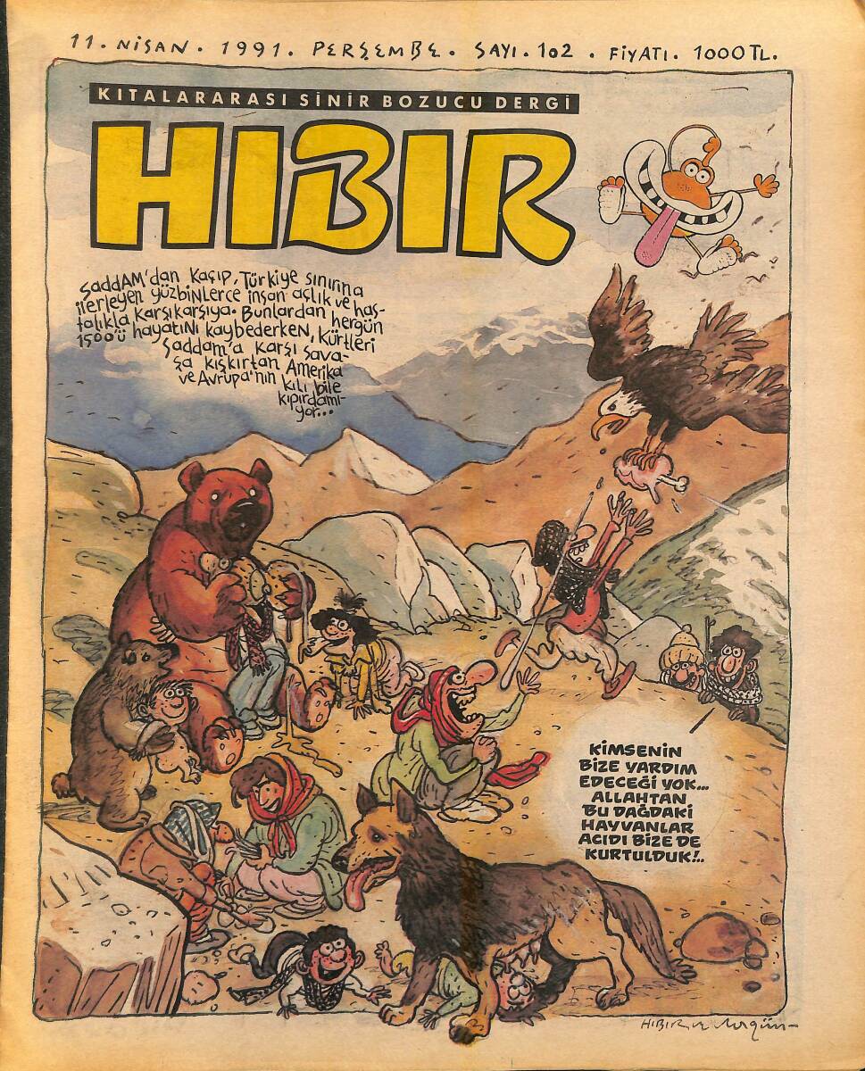 Hıbır Mizah Dergisi 11 Nisan 1991 Sayı 102 NDR95305 - 1