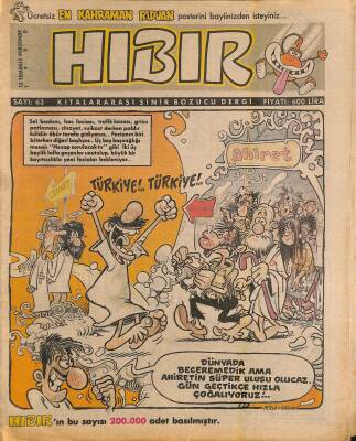 Hıbır Mizah Dergisi 12 Temmuz 1990 Sayı 63 NDR80895 - 1