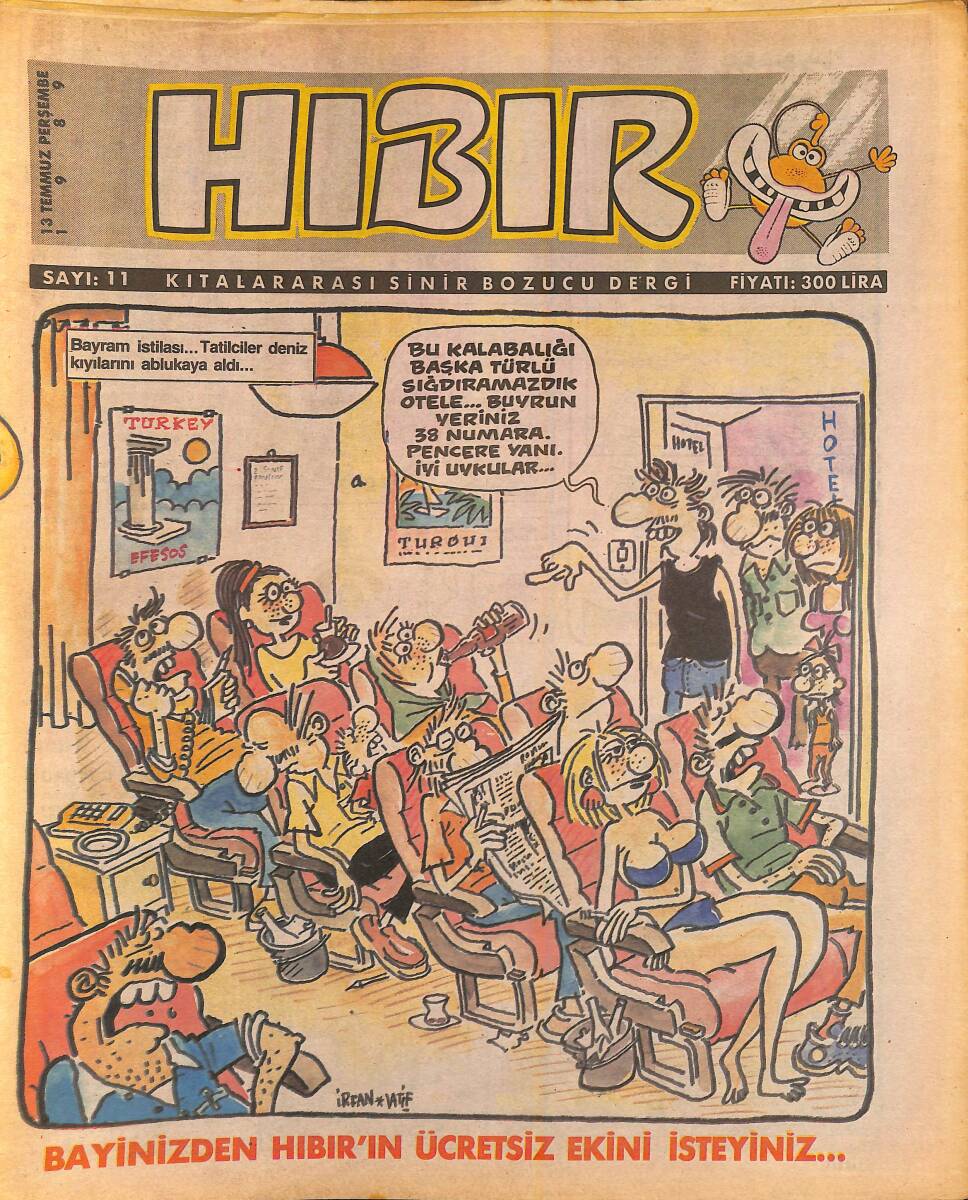 Hıbır Mizah Dergisi 13 Temmuz 1989 Sayı 11 NDR95318 - 1
