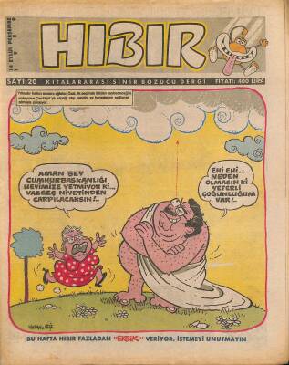 Hıbır Mizah Dergisi 14 Eylül 1989 Sayı 20 NDR81105 - 1
