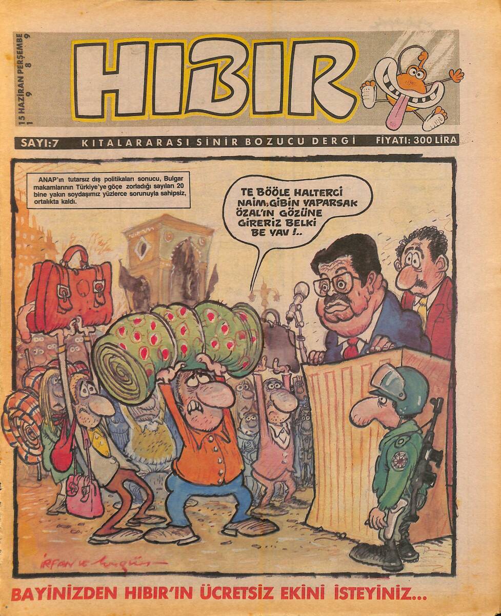 Hıbır Mizah Dergisi 15 Haziran 1989 Sayı 7 NDR95316 - 1