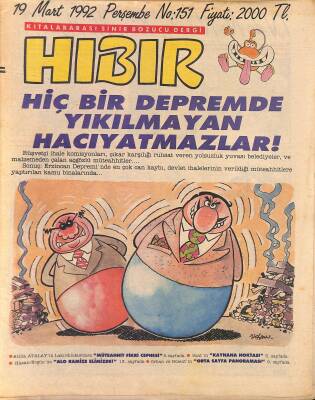 Hıbır Mizah Dergisi 19 Mart 1992 Sayı 151 NDR80832 - 1