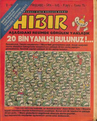 Hıbır Mizah Dergisi 2 Mayıs 1991 Sayı 105 NDR80907 - 1