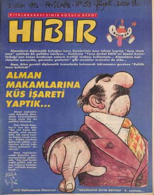 Hıbır Mizah Dergisi 2 Nisan 1992 Sayı 153 NDR80834 - 1